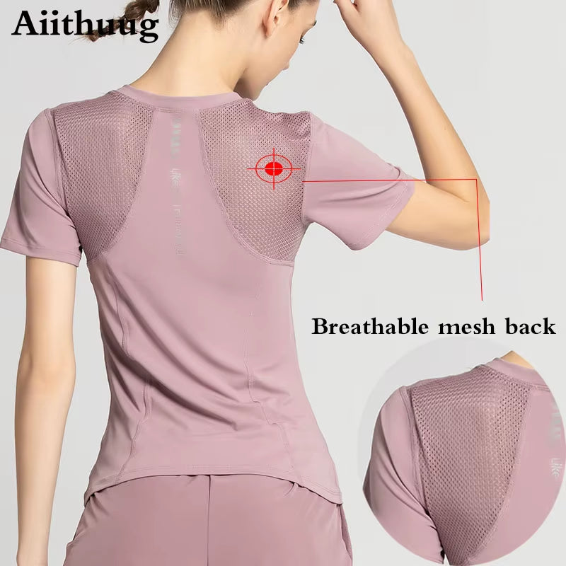 Soul Sculpt Sets – Mesh Activewear Shirt for Tennis, Pilates & Gym