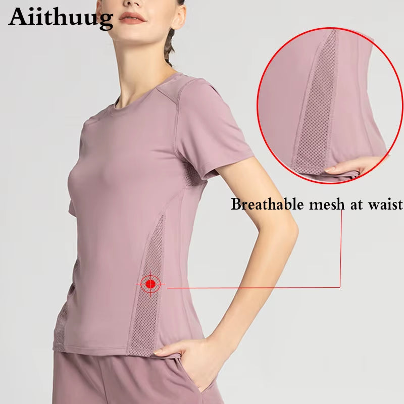 Soul Sculpt Sets – Mesh Activewear Shirt for Tennis, Pilates & Gym