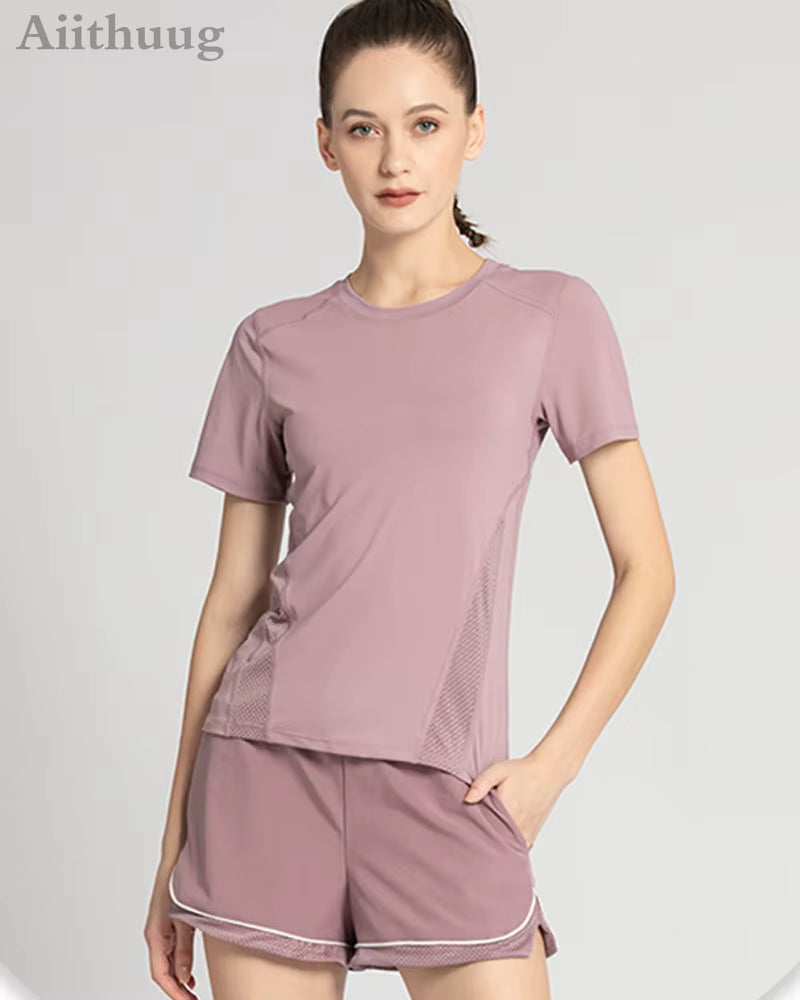 Soul Sculpt Sets – Mesh Activewear Shirt for Tennis, Pilates & Gym