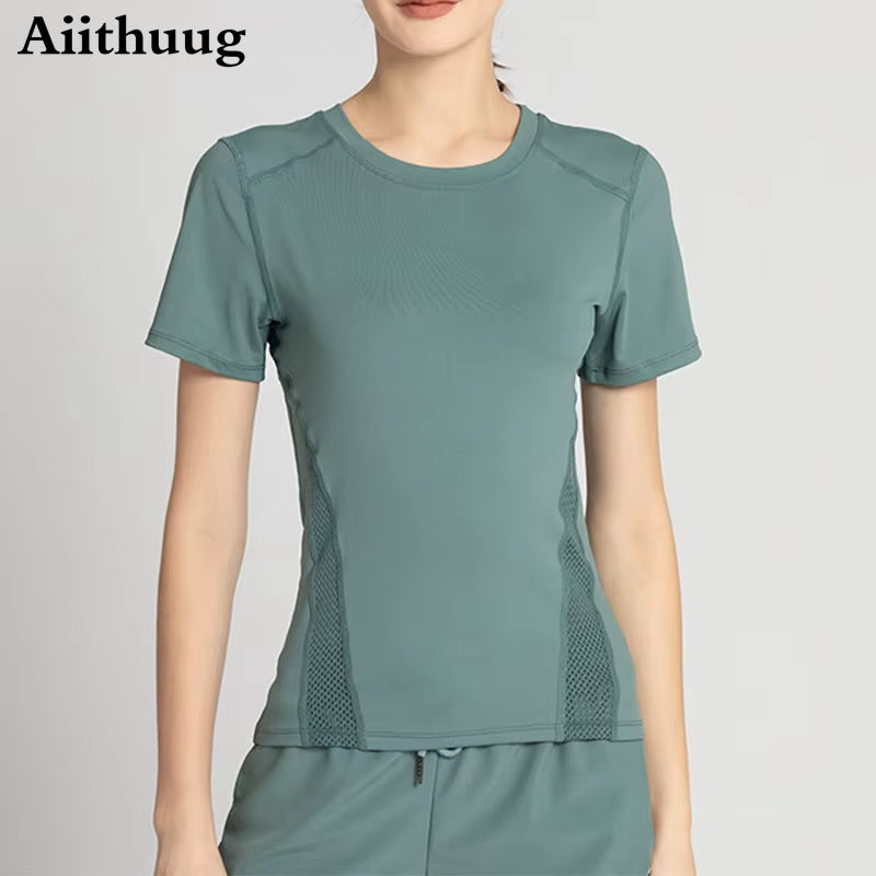 Soul Sculpt Sets – Mesh Activewear Shirt for Tennis, Pilates & Gym